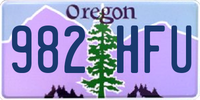 OR license plate 982HFU