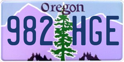 OR license plate 982HGE