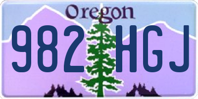 OR license plate 982HGJ