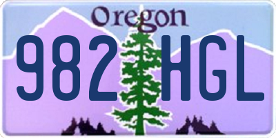 OR license plate 982HGL