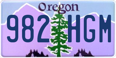 OR license plate 982HGM