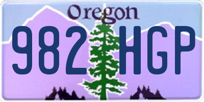 OR license plate 982HGP