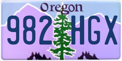 OR license plate 982HGX