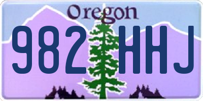 OR license plate 982HHJ