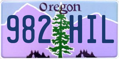 OR license plate 982HIL