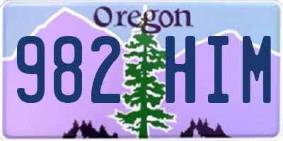 OR license plate 982HIM