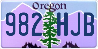 OR license plate 982HJB