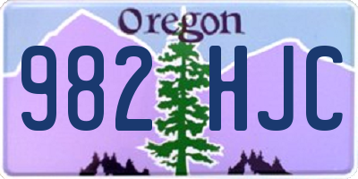 OR license plate 982HJC