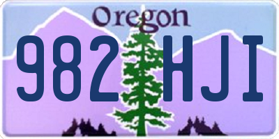 OR license plate 982HJI