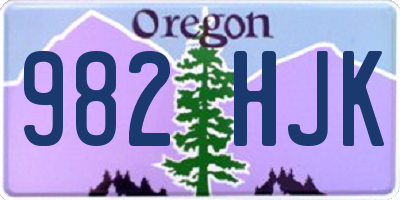 OR license plate 982HJK