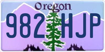 OR license plate 982HJP