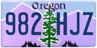 OR license plate 982HJZ