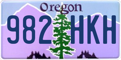 OR license plate 982HKH