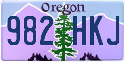 OR license plate 982HKJ