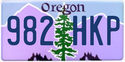 OR license plate 982HKP