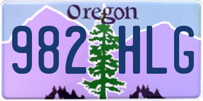 OR license plate 982HLG