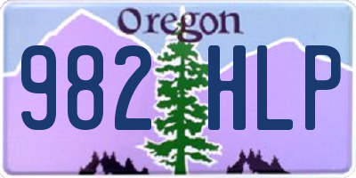 OR license plate 982HLP