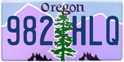 OR license plate 982HLQ