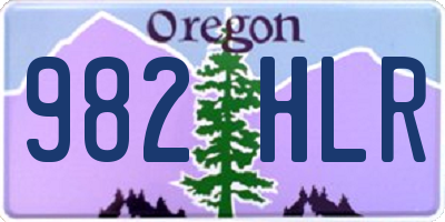 OR license plate 982HLR