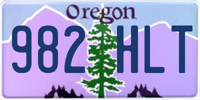 OR license plate 982HLT