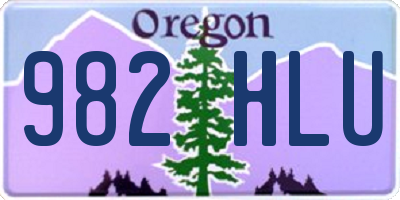 OR license plate 982HLU