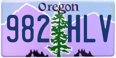 OR license plate 982HLV