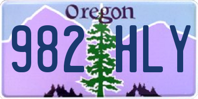 OR license plate 982HLY