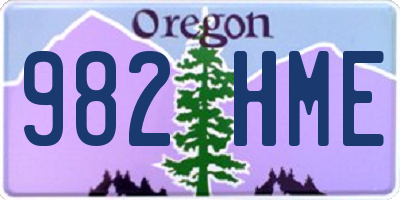 OR license plate 982HME