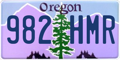 OR license plate 982HMR