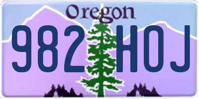 OR license plate 982HOJ