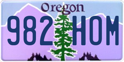 OR license plate 982HOM