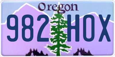 OR license plate 982HOX