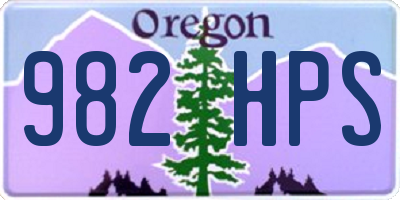 OR license plate 982HPS