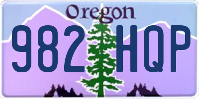 OR license plate 982HQP