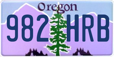 OR license plate 982HRB