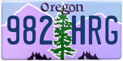 OR license plate 982HRG