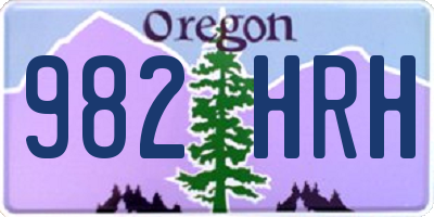 OR license plate 982HRH