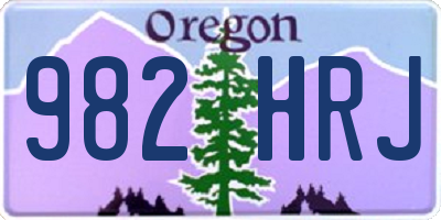 OR license plate 982HRJ