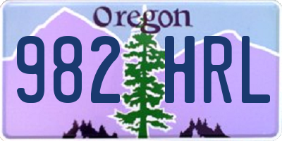 OR license plate 982HRL