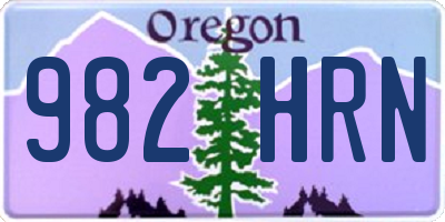 OR license plate 982HRN