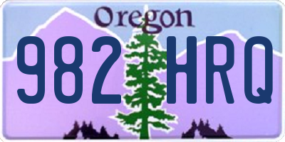 OR license plate 982HRQ