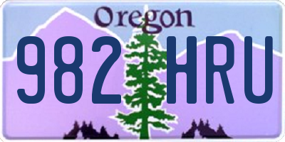 OR license plate 982HRU