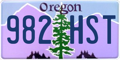 OR license plate 982HST