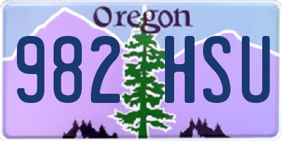 OR license plate 982HSU