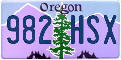 OR license plate 982HSX