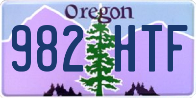 OR license plate 982HTF