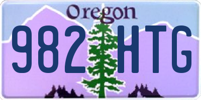 OR license plate 982HTG