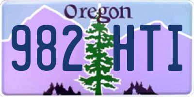 OR license plate 982HTI