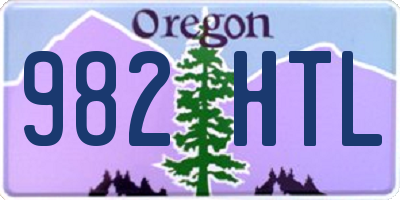 OR license plate 982HTL