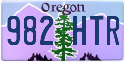 OR license plate 982HTR